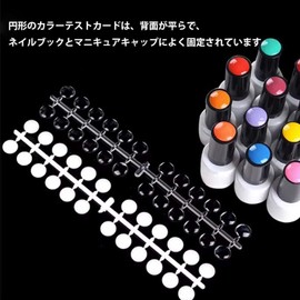 Coehaopike 240 Piece Set Nail Color Chart Nail Color Chart Round Nail Color Display Transparent Natural Color Nail Supplies Nail Tool Color Chart with Double Sided Tape