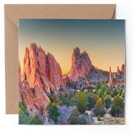 1 x Greeting Card - Garden of the Gods Colorado Springs USA - Blank Birthday Celebration Anniversary #50997
