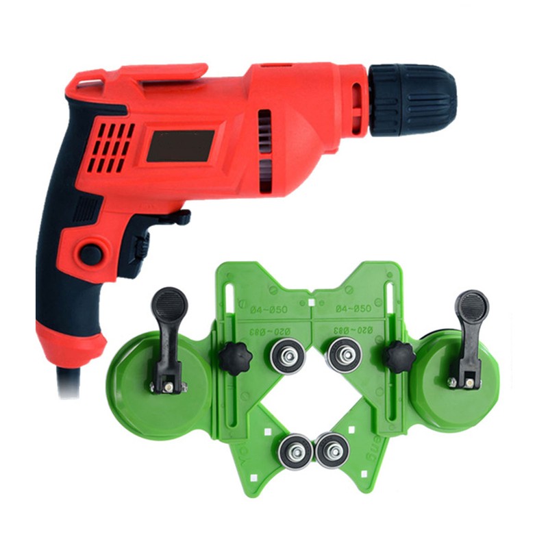 Tile Hole Saw Guide Jig Fixture Adjustable Portable with 2