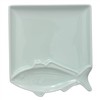 Hasamiyaki 303346C501 Fish Plate (Toto Plate), Square Plate, Aji, Celadon