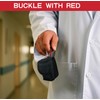 Fingertip Pulse Oximeter Case with Carabiner, Black Nylon Carrying Pouch,