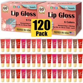 AZEN Set De 120 Brillos Labiales, Aceite Labial Con Color Para Labios Secos Y Agrietados, Hidratante Y Nutritivo Con Vitamina E