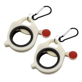 Felimoa Cable Tie Holder with Carabiner, Luminous Type, Set of 2