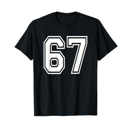 Number 67 Numbered Uniform Sports Jersey Team 67th Birthday T-Shirt