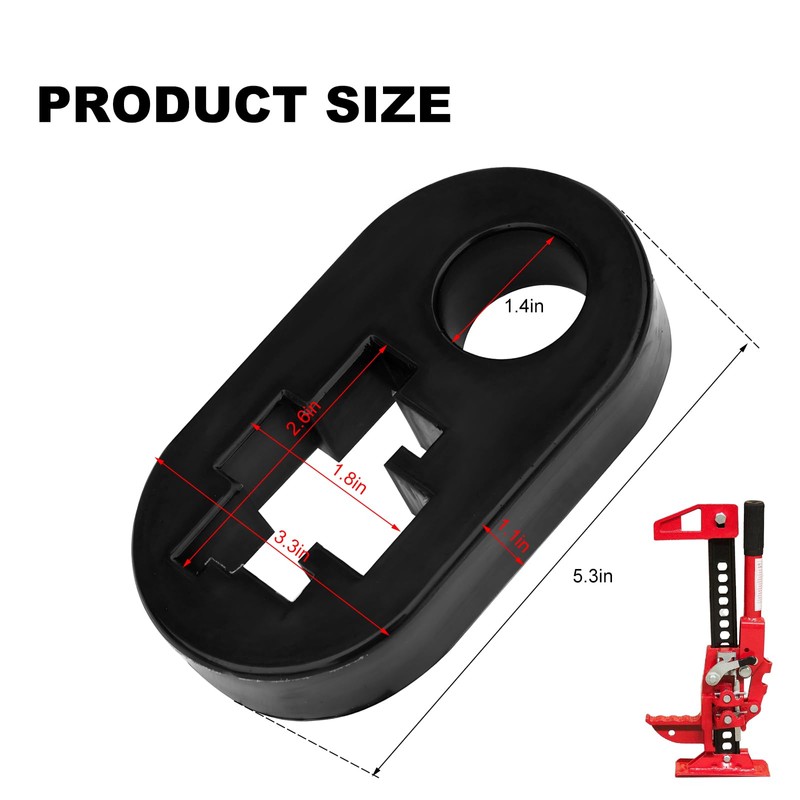 Sbulhia Handle Keeper, Rust-Resistant Rubber Lift Jack Handle Keeper Isolator,