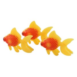 3 Pack Moving Fish Tank Decorations, Artificial Goldfish Aquarium Ornaments, Artificial Moving Aquarium Ornaments - Goldfish and Orange Fish Thematic Decor for Fish Tank