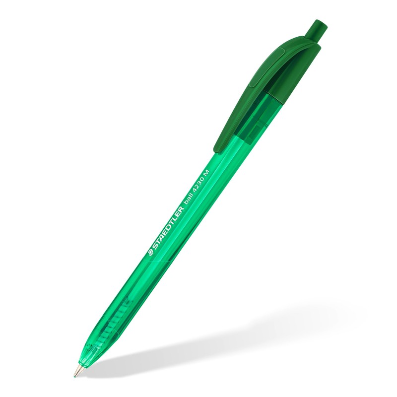 STAEDTLER 4230 M-5 Retractable Rainbow Ballpoint Pen - Green (Box