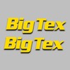 2 Pack Big Tex Yellow Vinyl Stickers, 12" x 3"