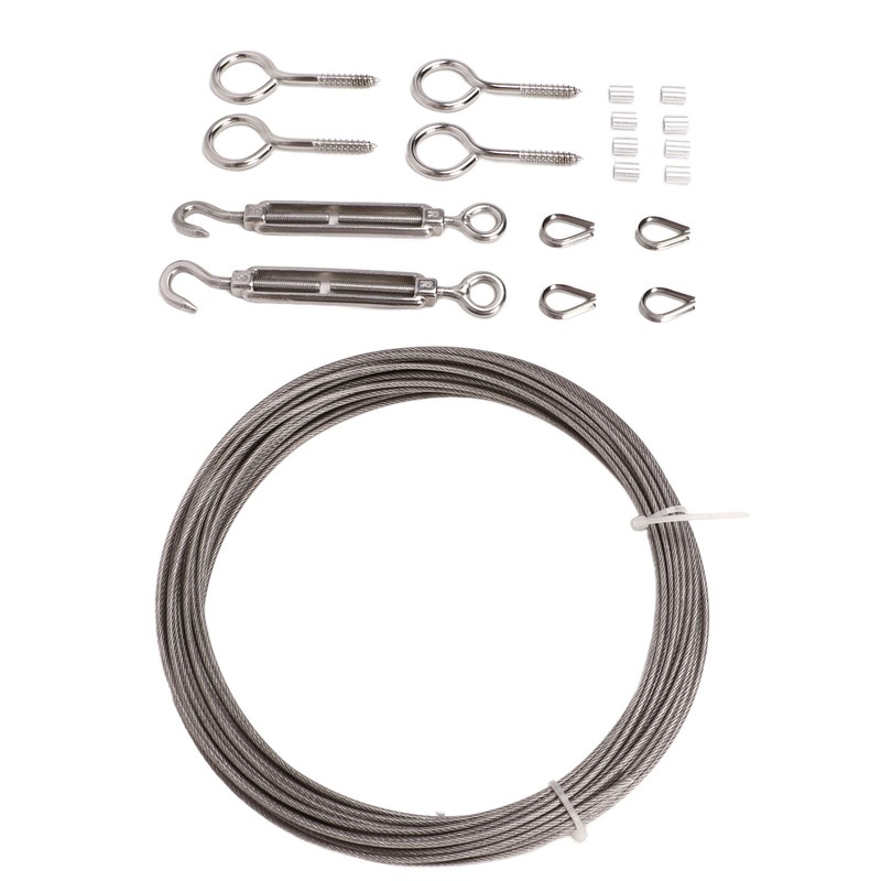 Strings Light Hanging Kit Stainless Steel PVC Coating Turnbuckle Wire
