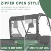 Rhino 660 YONQIFON UTV Rear Window with Zipper Open Soft
