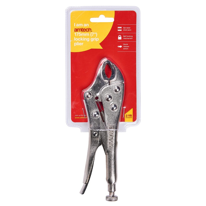 Amtech C1400 180mm (7") Locking Grip plier