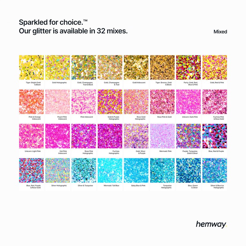 Hemway | Ultra Sparkle Mixed Festival Glitter - 100g /