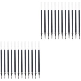 NUOBESTY 24pcs Black Gel Pen Refills Ink Pen Refills for Writing Crafting Doodling Scrapbooking Journals