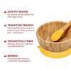 Vinsani Bamboo Bowl and Spoon Set for Baby/Toddler, Suction Plate,