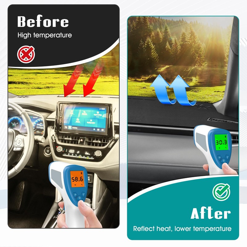 FIILINES Dash Cover for 2022-2026 Toyota Corolla Cross, Dashboard Mat