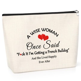 Funny Gifts for French Bulldog Lovers Makeup Bag French Bulldog Gifts for Women Inspirational Birthday Gifts for Women Dog Lover Gift Mother's Day Christmas Thanksgiving Present Travel Cosmetic Pouch