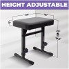 Liquid Stands Adjustable Piano Bench Stool – Black PU Leather