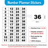 Pack of 44 Labels Per Sheet (1 to 132) Waterproof