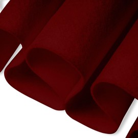 FabricLA FabricLA Acrylic Felt Fabric | Soft, Non-Stiff Material | 72 Wide, 1.6mm Thick | Felt by The Yard for Crafts, Sewing, Padding & DIY Projects | Half Yard (Dark Red A25)