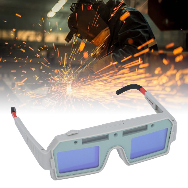 Solar Welding Glasses Auto Darkening UV Proof Adjustable Lampshade Safety