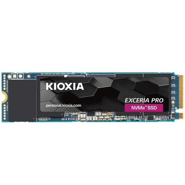KIOXIA Internal SSD 2TB NVMe M.2 Type 2280 PCIe Gen 4.0 x 4 (Maximum Reading: 7,300 MB/s), Equipped with BiCS FLASH TLC, Made in Japan, EXCERIA PRO SSD-CK2.0N4P/N