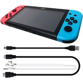 HaeKap Handheld Game Console with 7 inches Screen Compatible for X80 Built-in 16GB Memory for Saving More Games, Videos and Pictures Inside, Support TV Playing Games for Kids Adults - Blue and Red