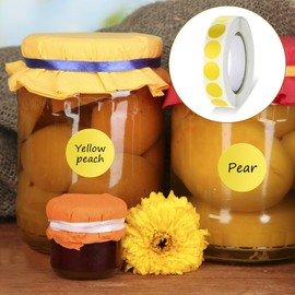 KALIONE 1,3 cm Gelbe runde Aufkleber, 1000 Stück Gelbe Punktaufkleber, Wasserfeste Kreisaufkleber, Farbcodierungsetikett für Büro, Geschäft, Zuhause, Klassenzimmer, Markierung