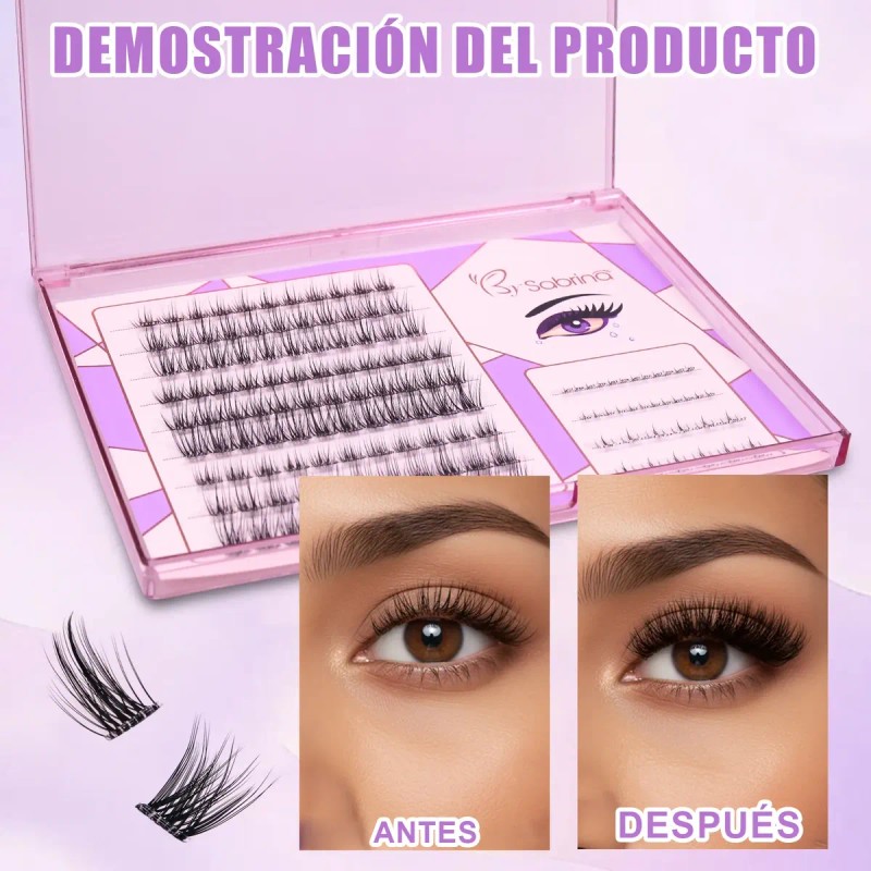 Kit Diy Extensión De Pestañas Autoadhesivas Con Pinzas