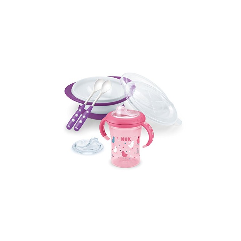 NUK Learn-to-Eat set in gift box with cup, learning bowl