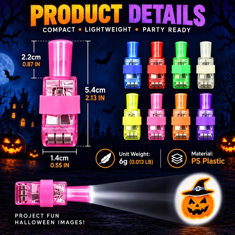 Halloween Finger Projector Lights, 36PCS LED Party Favors for Kids,