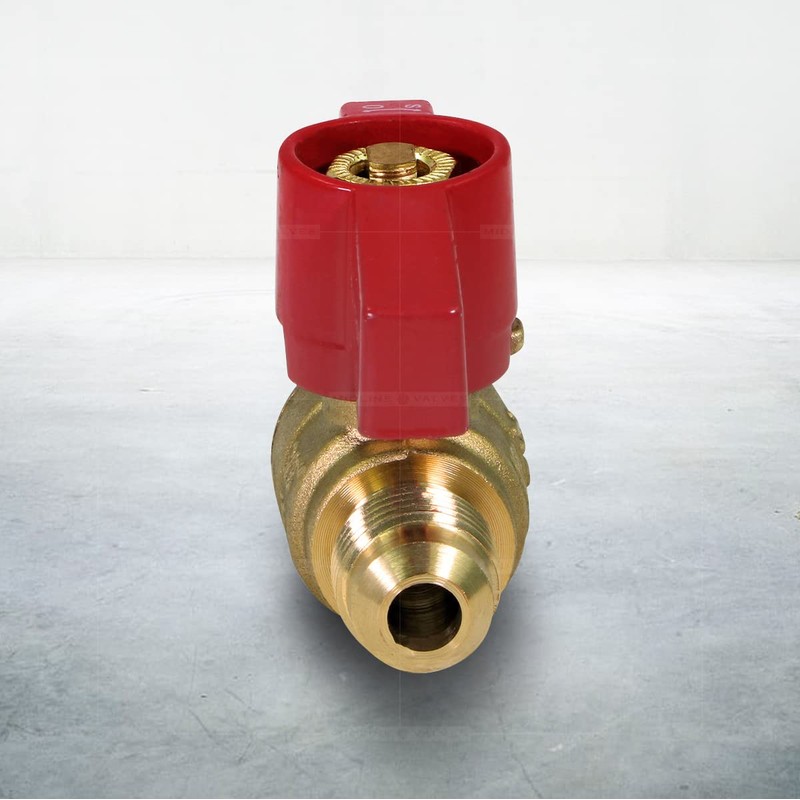 Midline Valve GASLxL3838 Premium Brass Gas Ball Valve, with 3/8
