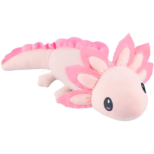 quescu Axolotl Plush Toy,20" Axolotl Stuffed Animal,1.8lb Salamander Axolotl Plush Doll Gifts for Boys Girls (Pink-Large)