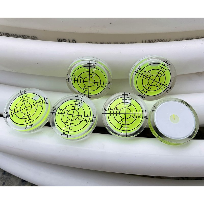 LAIESYA 3Pcs Circular Bubble Level Bullseye Degree Marked Surface Round