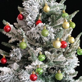 49PCS Mini Christmas Ball Ornaments, Mini Christmas Tree Decorative Balls Small Shatterproof Christmas Baubles for Xmas Christmas Tree, Christmas Wreath Ornaments and Party Decor