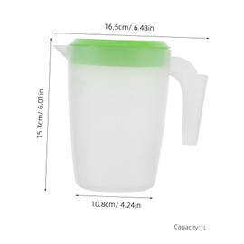 ABOOFAN Juice Pitcher with Lid Round Beverage Jug for Home Office Reusable Cold Water Jug for Tea Milk More for Everyday Use