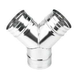 GASHER Duct Splitter 3 Way 4 inch Duct Hose Connector, Y Shape Duct Splitter, For Dryer Vent, Extractor Fan, Galvanized Steel Duct