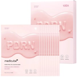 medicube PDRN Pink Peptide Ampoule Signature Salmon PDRN Serum Infused Second-skin Fit Sheet Uneven Skin Tone Care(23ml X 10ea)net weight: 23ml, color: Ivory