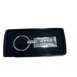 JEEP PATRIOT Jeweled Rectangular Silver Key Ring PINK Jewels NEW IN BOX