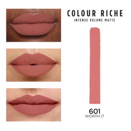 L'Oreal Paris Colour Riche Intense Volume Matte Lipstick, Lip Makeup Infused with Hyaluronic Acid for up to 16HR Wear, Worth It, 0.06 Oz