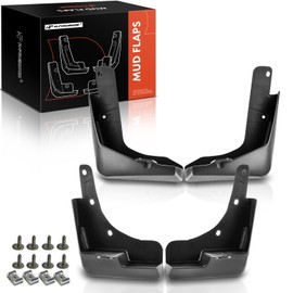 A-Premium Juego de 4 piezas Guardabarros Guardabarros con herrajes Compatible con Nissan Rogue, X-Trail, 2014-2019, Sport Utility, Color negro, Delantero izq. der. y trasero izq. der.