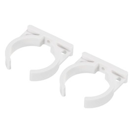 sourcing map Water Filter Clip 46x57mm Double Water Purifier Filter Clip Clamp White 2 Pack