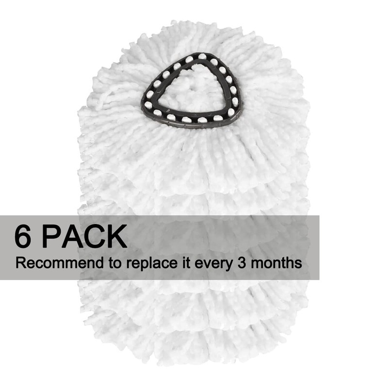 CINNOR 6 Pack Fit O-Cedar Easy Wring Spin Mop Replacement
