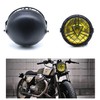 evomosa Universal motorcycle headlight, 6‘’ halogen headlight with lampshade cover