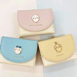Chiikawa Trifold Clasp Wallet, Pink, Rabbit