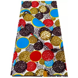 Unbranded Polyester High Quality Ankara Wax Prints-Sky-Blu