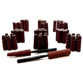 Pro-Graad 62 Piece Abrasive Sanding Cartridge Spiral Roll Sander Kit, Mini Cone & Cylinder Kit for Metal, Wood, Stainless, Fiberglass, Welds, Engine Porting – Die Grinder & Rotary Tool Accessories