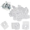 suiwotin 25pcs Mirror Hanging Clips, Plastic Glass Retainer Clips, Clear