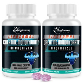 Zeylamum- Creatina Masticable Tabletas para Hombres y Mujeres, 4220 Mg de Creatina Masticable Monohidrato para Energía, Rec Más Rápido                