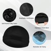 4 Pcs Wave Cap,Silk Wave Sleep Hair Cap for Black