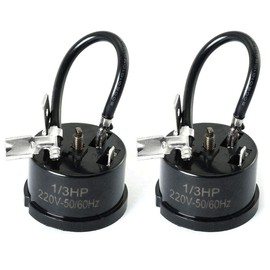 MEETOOT 2pcs 1/3HP-250W Refrigerator Thermal Overload Protector Compressor Replacement Part for Mini Refrigerator, Wine Center and Beverage Cooler